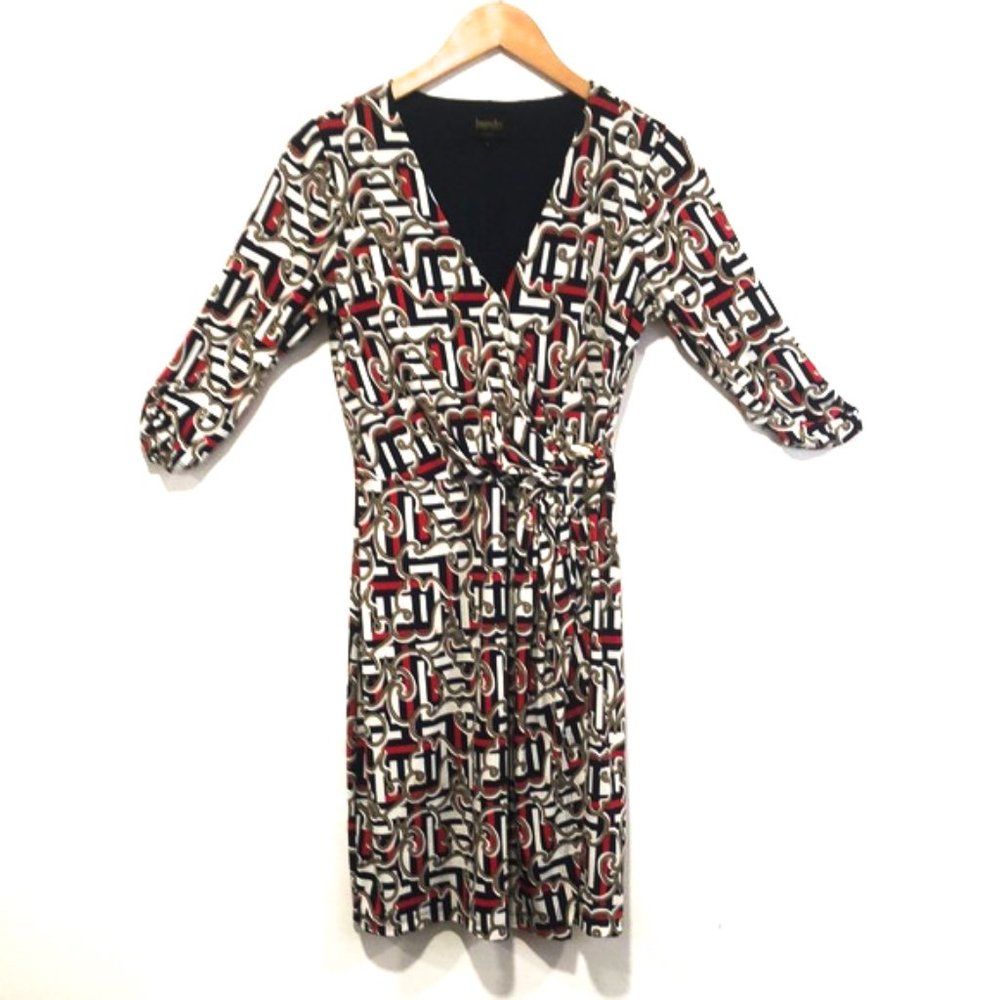 Laundry by shelli segal (S) navy red gold white ❤️